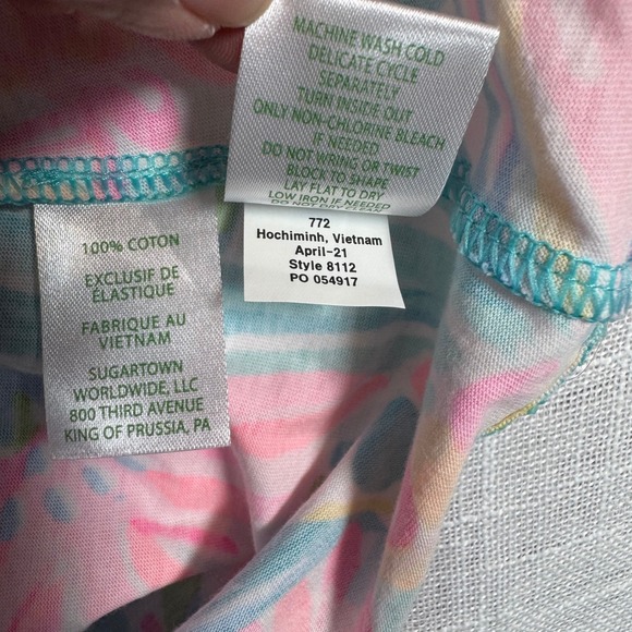 Lilly Pulitzer L‎ Maleka Maxi Dress Tropical Punch Floral Smocked Adjustable Tie - Picture 10 of 12